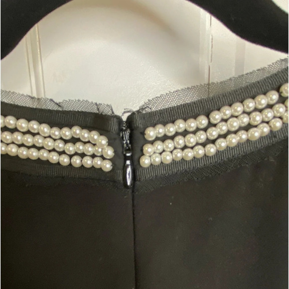 LOFT Pearl Detailed Collar Black Sheath Dress Sleeveless Cocktail Party … - Picture 11 of 12